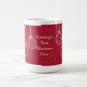 赤ちゃんの初めてのクリスマス コーヒーマグカップ (中央)