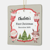 赤ちゃんの初めてのクリスマス サンタ イルカ ツリー オーナメント (左)