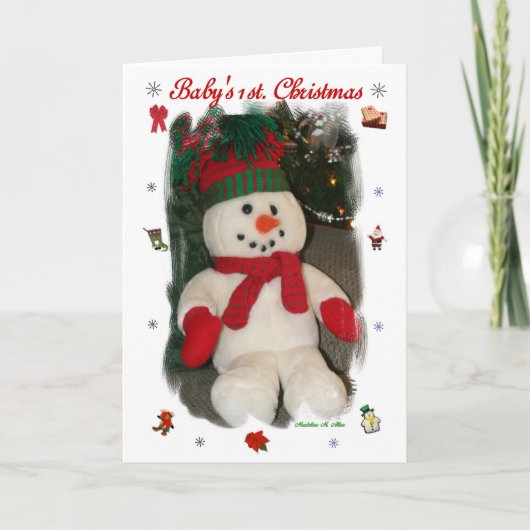 赤ちゃんの初めてのクリスマス シーズンカード (正面)