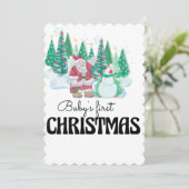 赤ちゃんの初めてのクリスマス シーズンカード (スタンド正面)