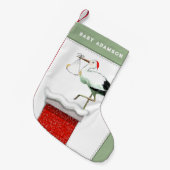 赤ちゃんの初めてのクリスマス スモールクリスマスストッキング (正面 (吊り時))
