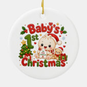 赤ちゃんの初めてのクリスマス セラミックオーナメント (裏面)