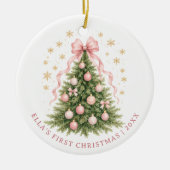 赤ちゃんの初めてのクリスマス セラミックオーナメント (正面)