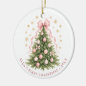 赤ちゃんの初めてのクリスマス セラミックオーナメント (左)
