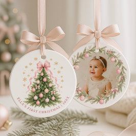 赤ちゃんの初めてのクリスマス セラミックオーナメント