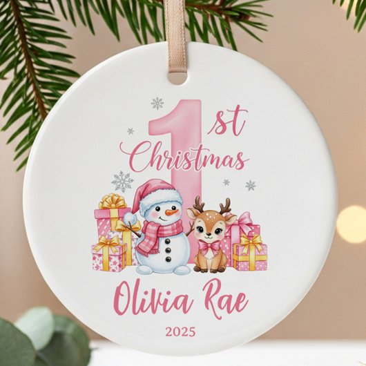 赤ちゃんの初めてのクリスマス セラミックオーナメント