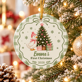 赤ちゃんの初めてのクリスマス セラミックオーナメント