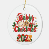 赤ちゃんの初めてのクリスマス セラミックオーナメント (左)