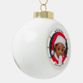 赤ちゃんの初めてのクリスマス セラミックボールオーナメント (左)