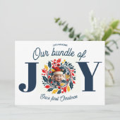 赤ちゃんの初めてのクリスマス　トリカラー リース シーズンカード (スタンド正面)