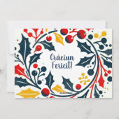 赤ちゃんの初めてのクリスマス　トリカラー リース シーズンカード (裏面)