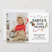 赤ちゃんの初めてのクリスマス フォト ホリデー シーズンカード (正面)