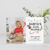 赤ちゃんの初めてのクリスマス フォト ホリデー シーズンカード (スタンド正面)