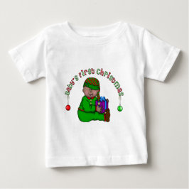 赤ちゃんの初めてのクリスマス ベビーエルフ (AA2) ベビーTシャツ