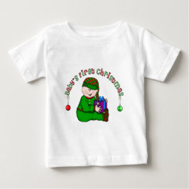 赤ちゃんの初めてのクリスマス ベビーエルフ (CA2) ベビーTシャツ