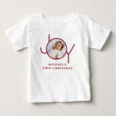 赤ちゃんの初めてのクリスマス ベビーTシャツ (正面)