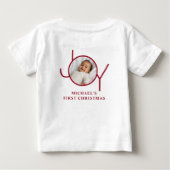 赤ちゃんの初めてのクリスマス ベビーTシャツ (裏面)
