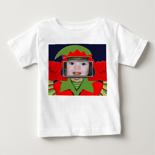赤ちゃんの初めてのクリスマス ベビーTシャツ (正面)