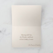 赤ちゃんの初めてのクリスマス ホリデー ジョイ フォト クリスマス サンキューカード (内部)