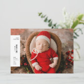 赤ちゃんの初めてのクリスマス ミニマルな美意識の写真 シーズンカード (スタンド正面)