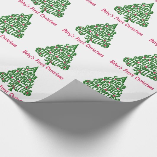 赤ちゃんの初めてのクリスマス ラッピングペーパー (角)