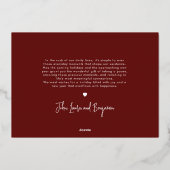 赤ちゃんの初めてのクリスマス　レトロタイポグラフィー1 フォト 箔シーズンカード (裏面)