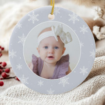 赤ちゃんの初めてのクリスマス 写真 スノーフレーク