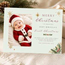赤ちゃんの初めてのクリスマス 写真 | ソフトセージ