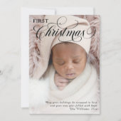 赤ちゃんの初めてのクリスマス　写真　フラット　ホリデーカード シーズンカード (正面)