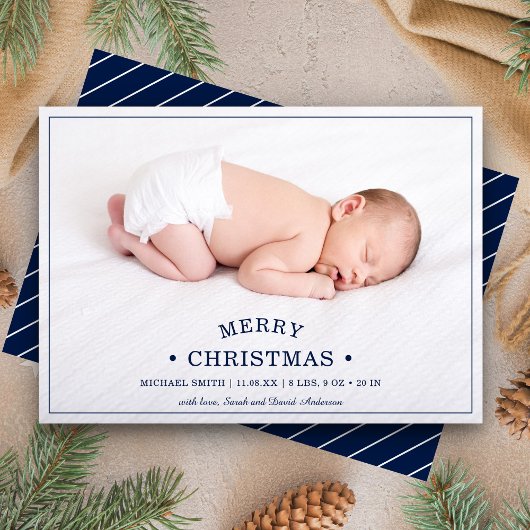赤ちゃんの初めてのクリスマス 写真 出生告知 シーズンカード