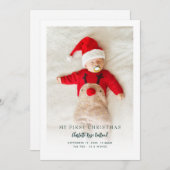 赤ちゃんの初めてのクリスマス　出生発表 シーズンカード (正面/裏面)