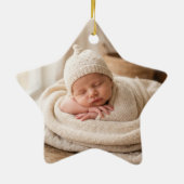 赤ちゃんの初めてのクリスマス 名前入り記念品 セラミックオーナメント (裏面)