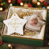 赤ちゃんの初めてのクリスマス 名前入り記念品 セラミックオーナメント