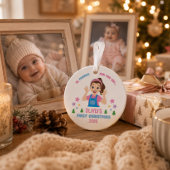 赤ちゃんの初めてのクリスマス 名前入り オーナメント