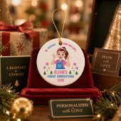 赤ちゃんの初めてのクリスマス 名前入り セラミックオーナメント