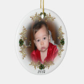 「赤ちゃんの初めてのクリスマス」　宗教的な装飾品 セラミックオーナメント (右)