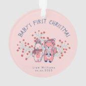 赤ちゃんの初めてのクリスマス 森の仲間たち  オーナメント (裏面)