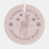 赤ちゃんの初めてのクリスマス 特別な記念品 ガラスオーナメント (裏面)