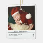 赤ちゃんの初めてのクリスマス 誕生情報 発表 セラミックオーナメント (左)