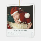 赤ちゃんの初めてのクリスマス 誕生情報 発表 セラミックオーナメント (左)