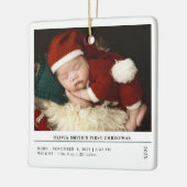 赤ちゃんの初めてのクリスマス 誕生情報 発表 セラミックオーナメント (左)
