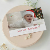 赤ちゃんの初めてのクリスマス 1枚の写真 シーズンカード