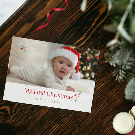 赤ちゃんの初めてのクリスマス 1枚の写真 シーズンカード