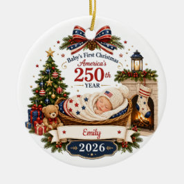 赤ちゃんの初めてのクリスマス 250周年記念 セラミックオーナメント