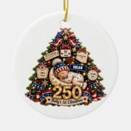 赤ちゃんの初めてのクリスマス 250周年記念 セラミックオーナメント