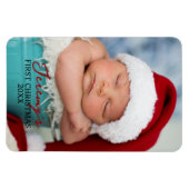 赤ちゃんの初めてのクリスマス 4x6 写真冷蔵庫 マグネット (横)