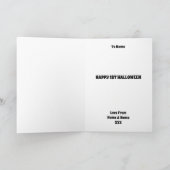 赤ちゃんの初めてのハロウィン シーズンカード (内部)