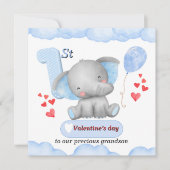 赤ちゃんの初めてのバレンタインデーカード（男の子） シーズンカード (正面)