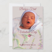 赤ちゃんの初めてのバレンタインデー　幻想的なハチドリ シーズンカード (正面)