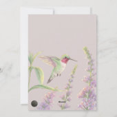 赤ちゃんの初めてのバレンタインデー　幻想的なハチドリ シーズンカード (裏面)